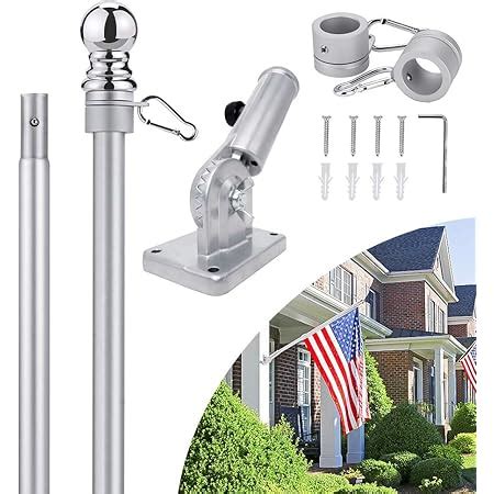 metal flagpole for house|house mounted flag poles outdoor.